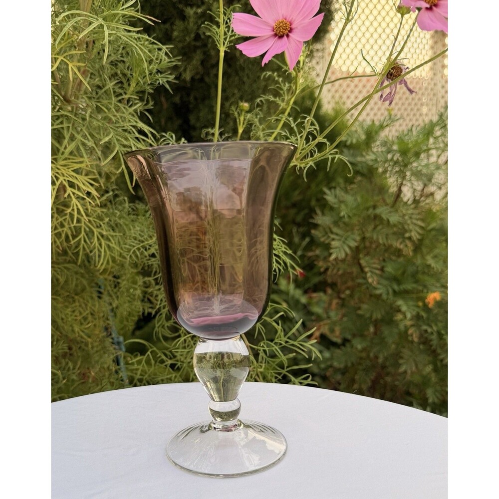 Vintage Lenox replacement crystal colore Amethyst purple water Goblet
